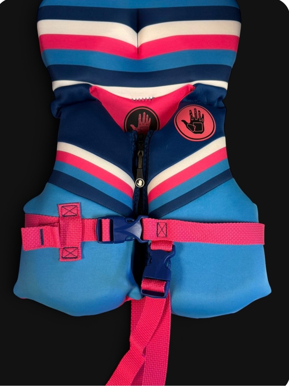 Children's Body Glove Blue & Pink Swim Vest.